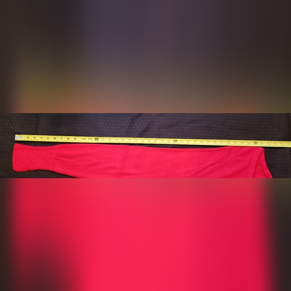 IZOD Lacoste Vintage Orlon Acrylic Sweater Red V Neck Mens Large - Picture 7 of 8